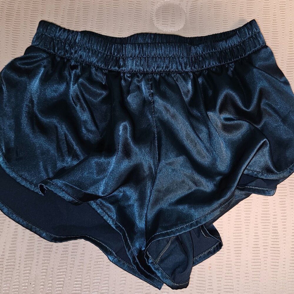 Men Satin Shorts (Dark Green)